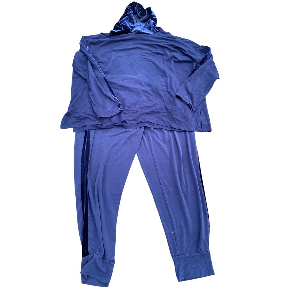 Eileen Fisher Hooded lounge Set - Navy Blue - Size XL
